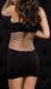 Seamless opaque mini dress with diamond net panels