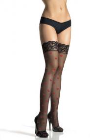 lycra sheer lace top thigh hi