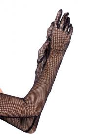 fishnet long gloves one size black