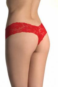 Low rise lace tanga shorts